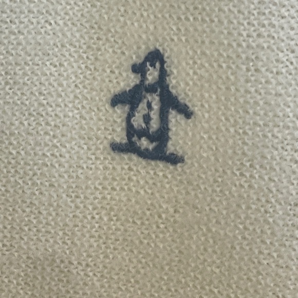 Vintage 80s Grand Slam Cardigan Sweater Munsingwear Penguin Ivory Cream Large - Picture 2 of 4